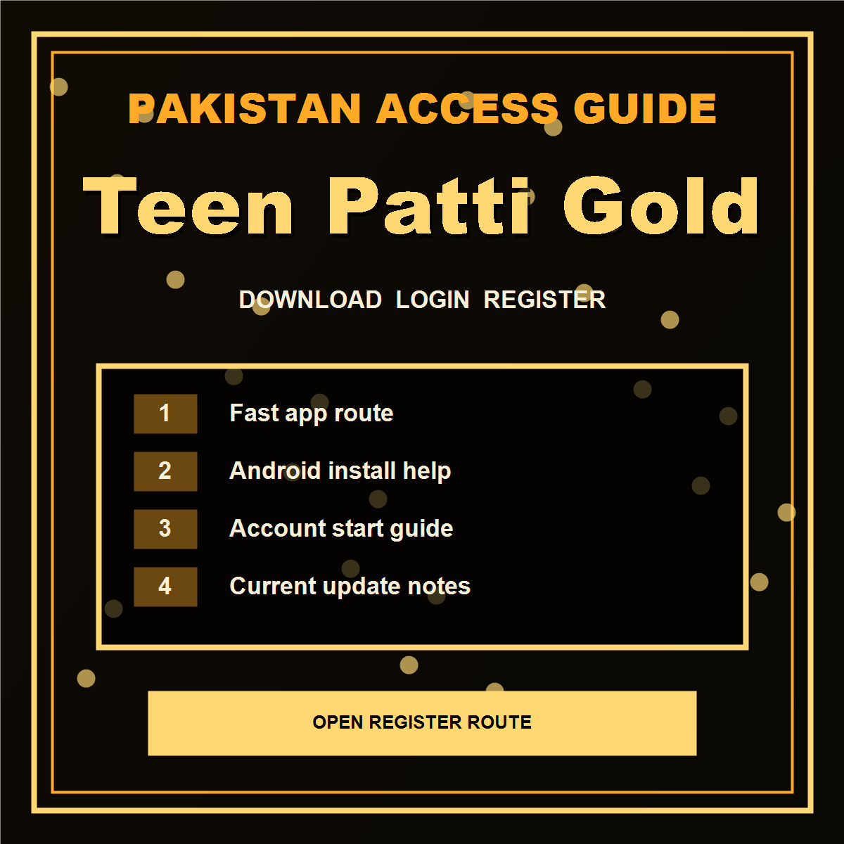 Teen Patti Gold Pakistan alternative route poster